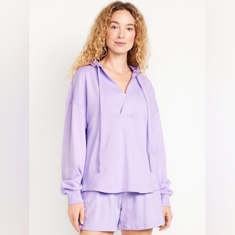 Old Navy SoComfy Oversized Tunic Hoodie Sweatshirt In Lavender Aura Size S